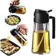 Spray Huile Cuisine 2-en-1 TrendPlain 470ml - Vaporisateur Et Verseur - Avec Étiquettes Et Protection Lumière