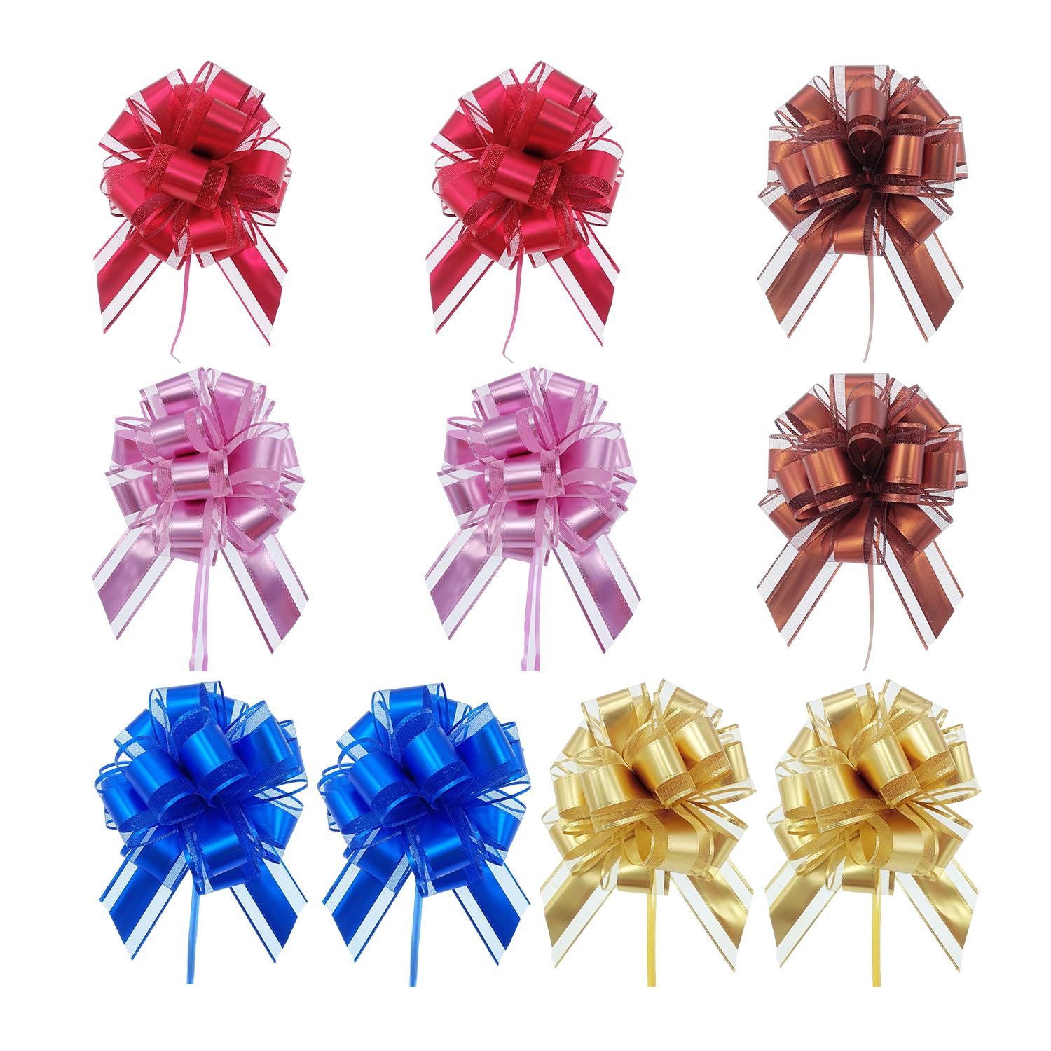 USHXVG 10 Pieces Decorative Ball Flowers, Car Decoration Arch Flowers, Gift Wrapping Ribbons, Wedding Decoration Hand-Drawn Flowers, Flower Basket Decoration Ball Flowers