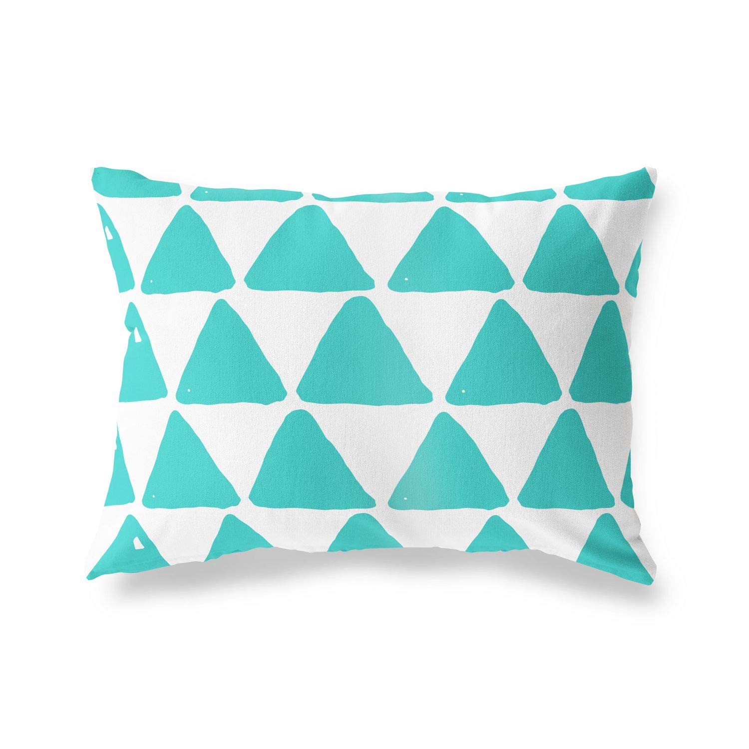 BonaMaison Decorative Cushion Cover, Turquoise-White Throw Pillow Covers, Home Decorative Pillowcases for Livingroom, Sofa, Bedroom, Size: 45X60 Cm - Designed and Manufactured in Turkey
