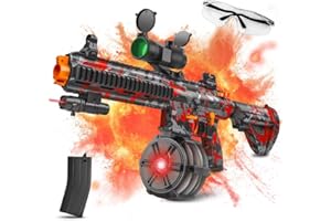 CORIARDO Large Gel Splatter Blaster for Orbeez with Goggles Suitable for Backyard Fun and Outdoor Team Shooting Games, Over 18+，Red