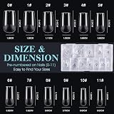 gelike ec Gel Nail Tips Kit 552pcs 11 Sizes Soft Gel Soak Off Clear view 2
