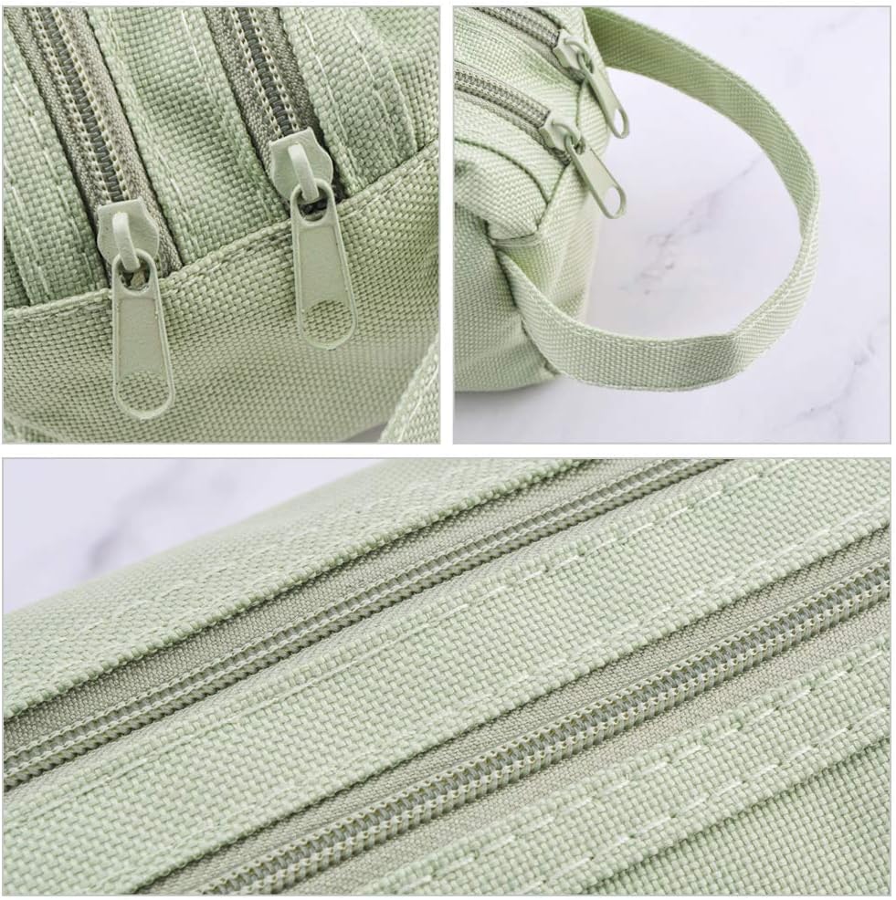 Pencil Pouch, Big Capacity Pencil Pen Case with Handle, Canvas Bag Stationery Box for Student Office College Middle School High School - Image 4