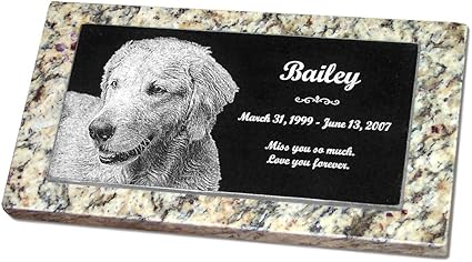 laser engraved granite pet memorials