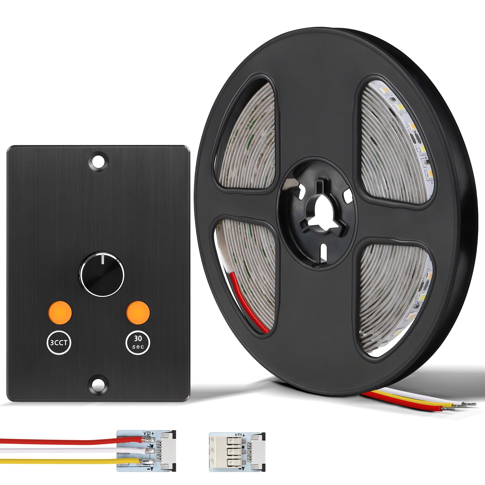 Photo 1 of Obeaming 3CCT Flexible 16.4ft LED Strip Light with 12V CCT Switchable Dimmer Kit for Camper Vans, Trucks & Trailers Indoor. CCT Changeable(3000K/4500K/6000K) & Brightness Control DC12V, 10A