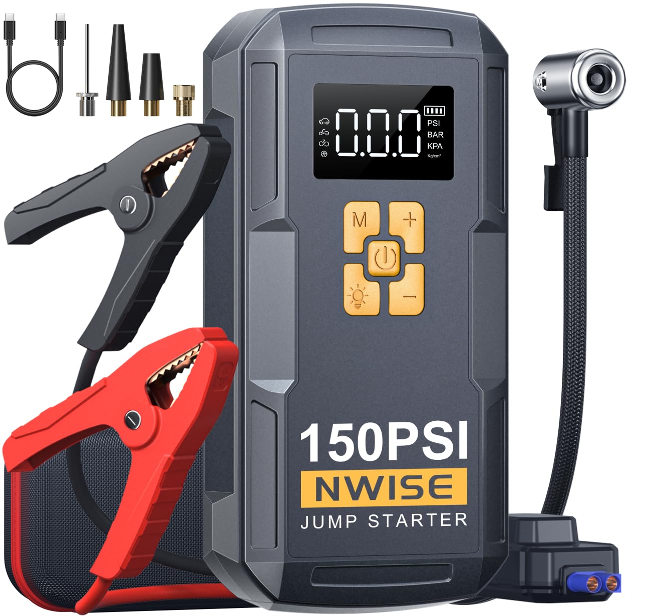 NWISE Car Jump Starter, 3000A Peak 25800mAh Portable...