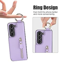 XIMAND for Samsung Galaxy Z Fold 5 Wallet Case with