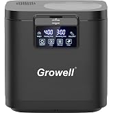 Growell 4L Electric Composter for Kitchen, Brushless Motor, Black | Countertop Food Recycler with Dual Carbon Filters, Auto-Clean, Visible Window, LED Touch Panel, 3-Year Warranty