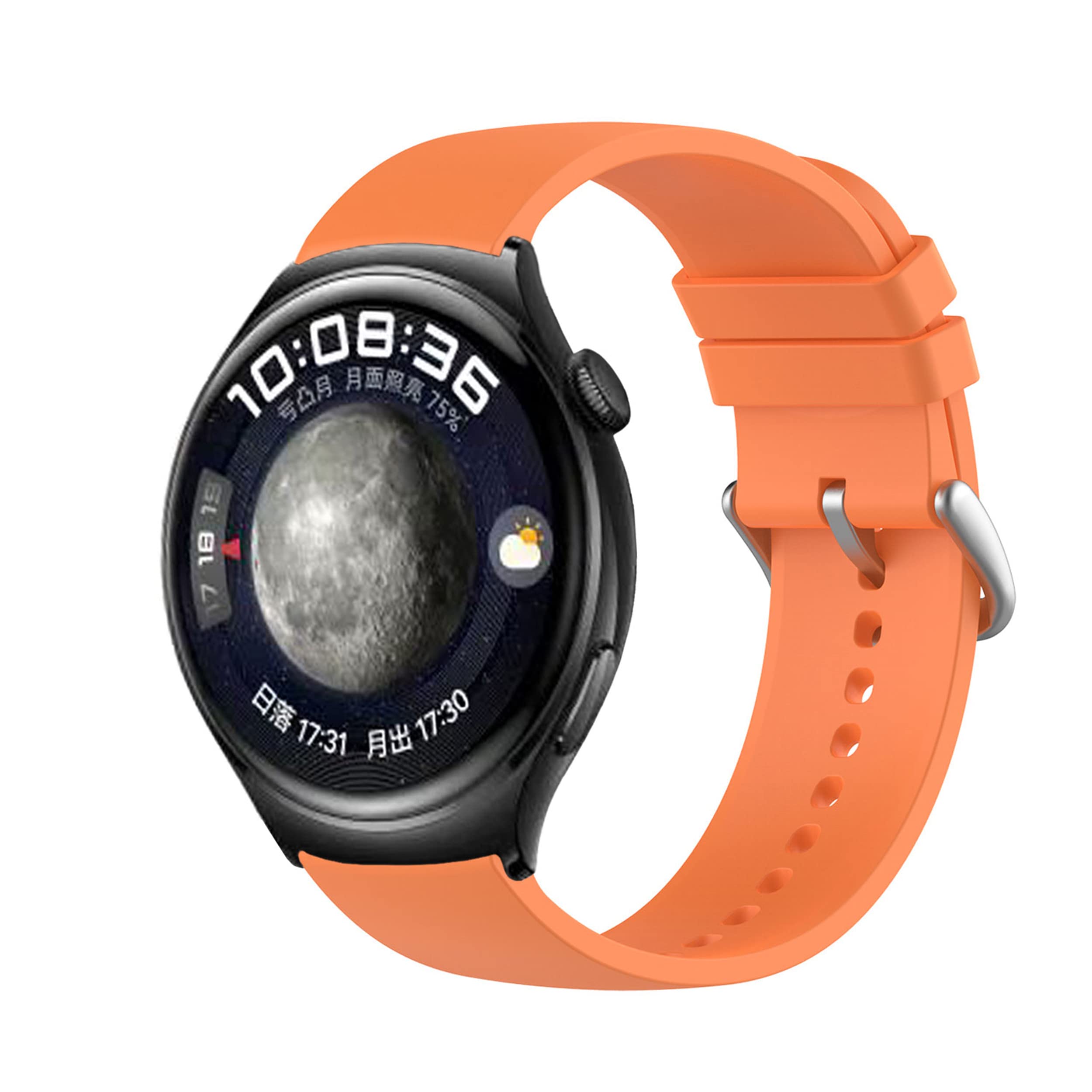 CZhkg 22mm Watch Strap for Coros Apex Pro/Coros Apex 46mm Strap, Silicone WatchBand Wrist Strap Loop Bracelet Replacement Strap for Polar Grit X/Polar Vantage M/Polar Vantage M2 Watch (orange)