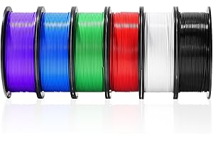 Dynta 3D Printer Filament 250g Mini 43mm Narrow Spool - 1.75mm High Precision Regular PLA Compatible with Bambu Lab A1 mini, Creality Ender-3 V3, Black, White, Red, Green, Blue, Purple for Beginners