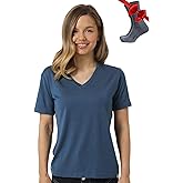 Merino.tech Merino Wool T Shirt Women - 100% Merino Wool Base Layer Women Short Sleeve Moisture-Wicking Tee and Hiking Socks