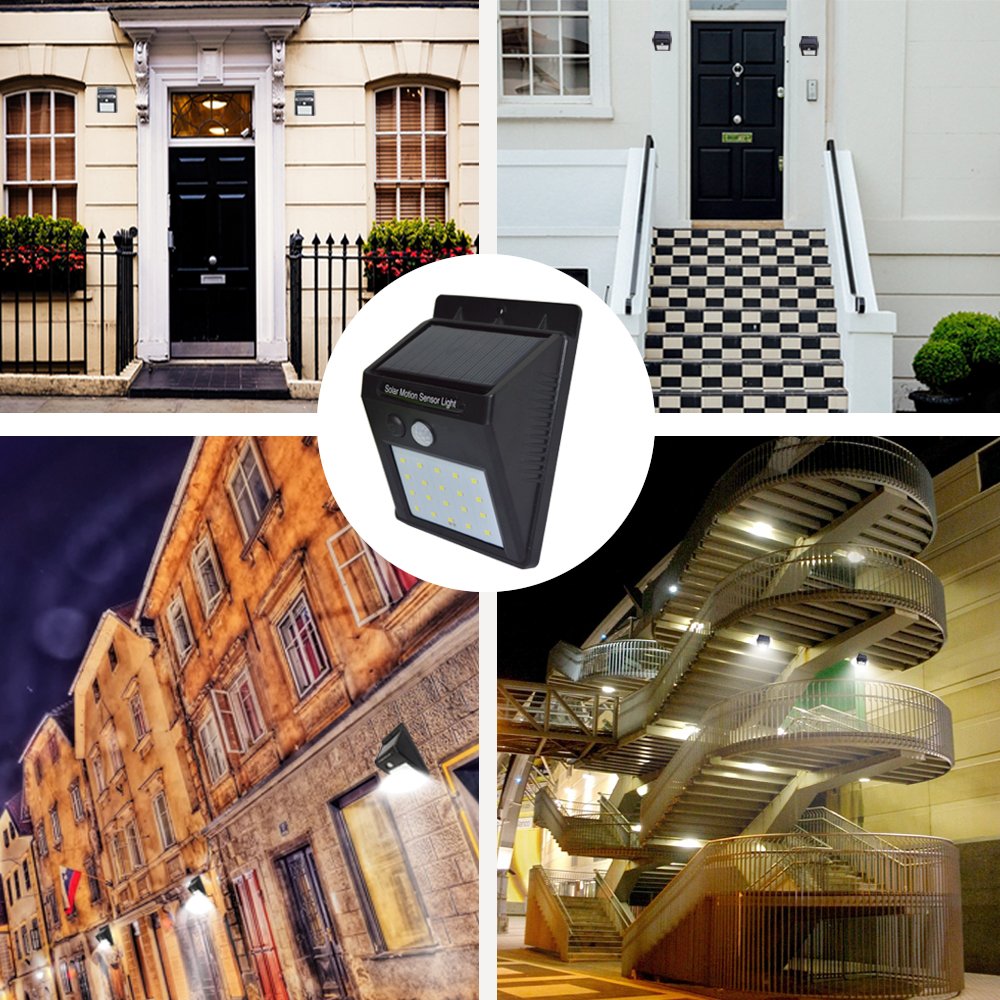 Solar Motion Sensor Light 20 LED Water-Proof Wireless Wall Light for Garden Outdoor Yard Corridor