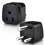 US to India Plug Adapter, 2 Pack Type D Plug