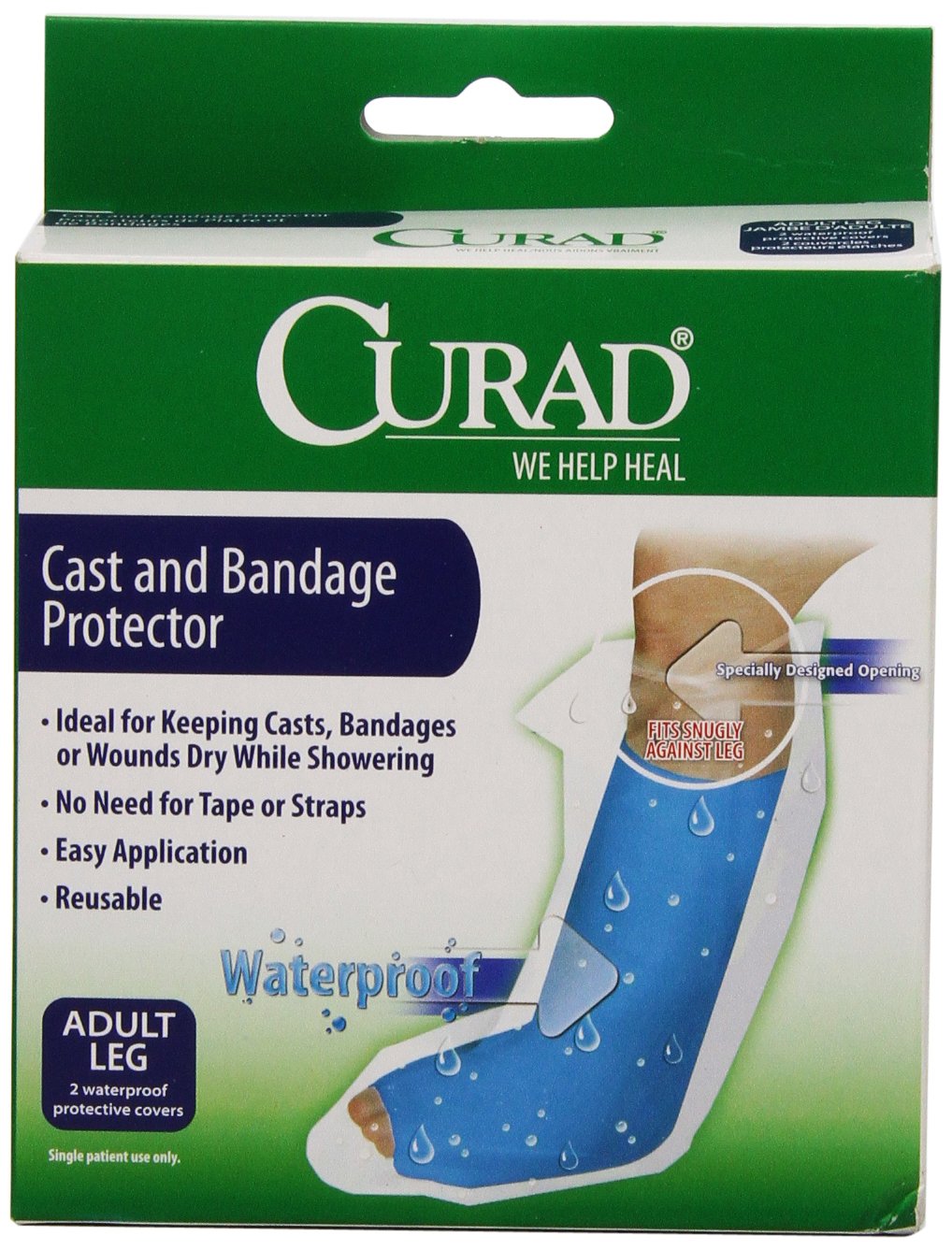 Curad Cast Protector Adult Leg, 2 Count: Industrial & Scientific