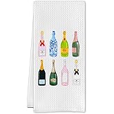 Cilrii Hostess Gifts,Bar Cart Decor,Champagne Lovers Gifts for Women Kitchen Towels,Bar Cart AccessoriesTowels for Kitchen Bathroom Decor 16 X 24