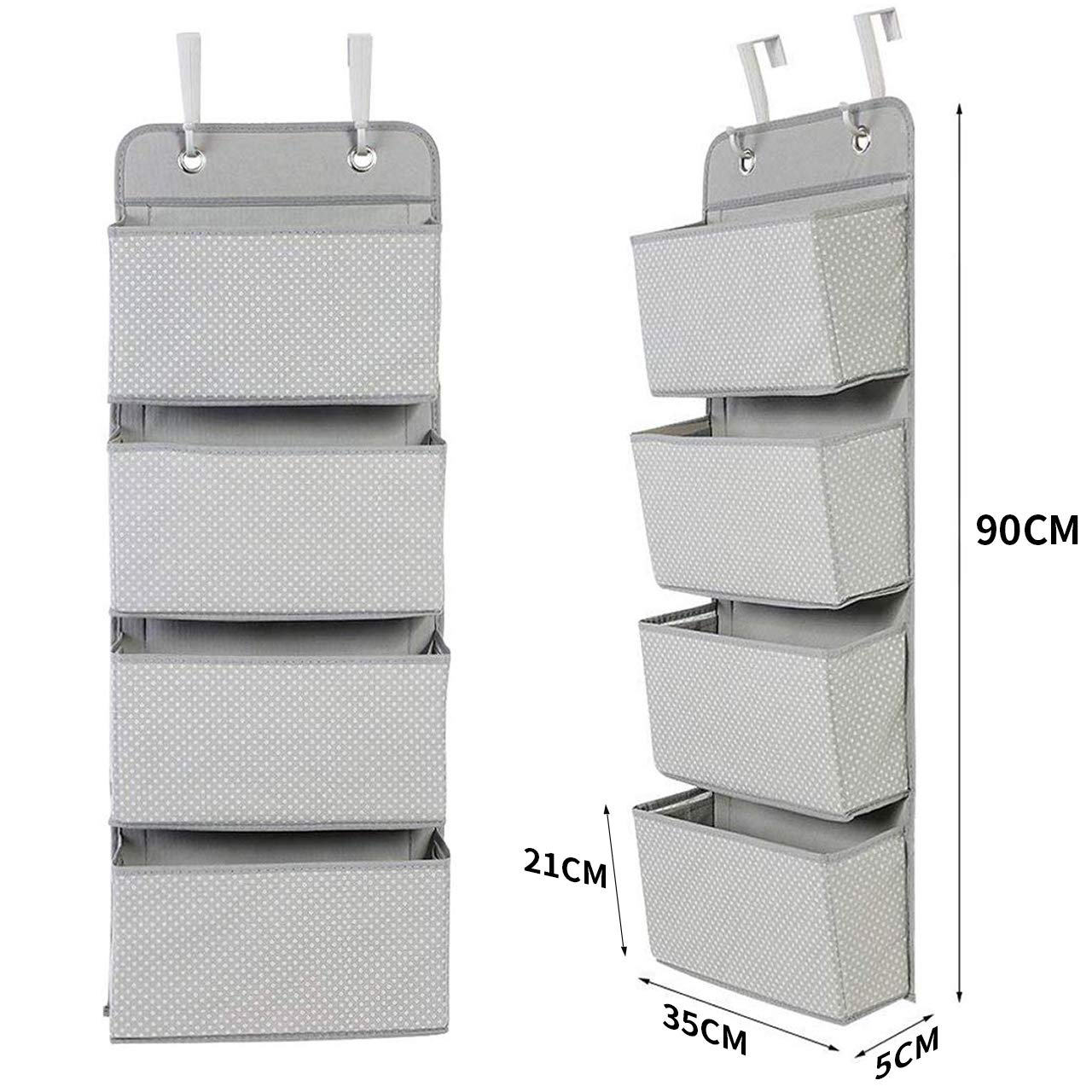 Hut A-Grey 4 Taschen Stauraum Tür Stoff Schrank Aufbewahrung für