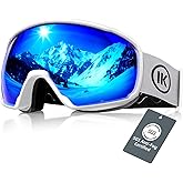 Innerking OTG Ski Goggles SGS Approved, Over Glasses Snow Snowboarding Winter Goggles Anti Fog for Adult, Youth, Men Women
