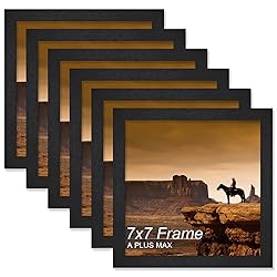 A PLUS MAX Square 7x7 Frame Set of 6, Black