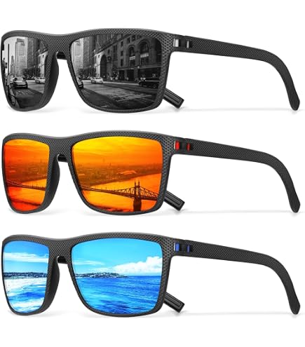 Amazon.com: Square Polarized Sunglasses for Men Vintage  display picture 3