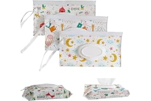 3Pack Baby Wipes Dispenser,Portable Refillable Travel Wet Wipe Pouch,Wipe Container for Bathroom,Car,Travel,Outdoor Camping S