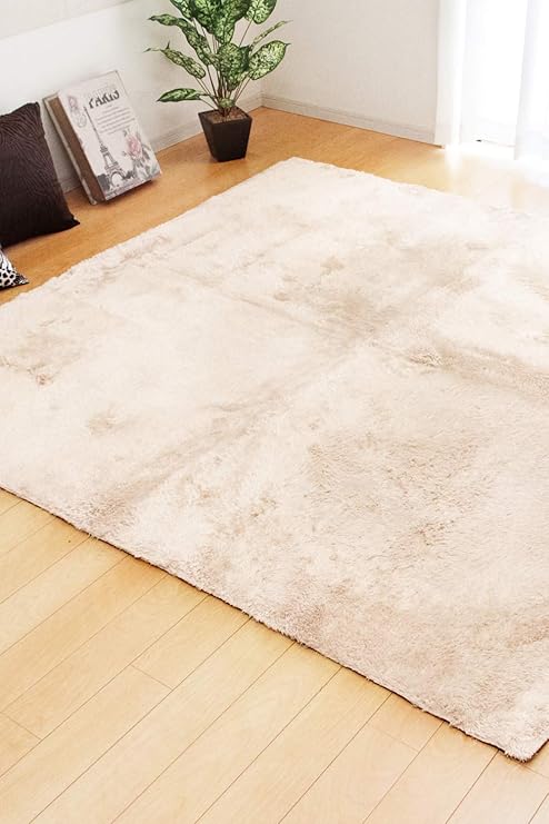 Amazon システムk ラグ カーペット シャギーラグ ふわふわ 柔らかい アイボリー 130 185cm ラグ カーペット オンライン通販