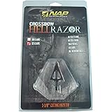 New Archery Products NAP Hellrazor Crossbow Big Game Hunting Solid Steel Fixed Blade 3 Pieces Broadhead Set