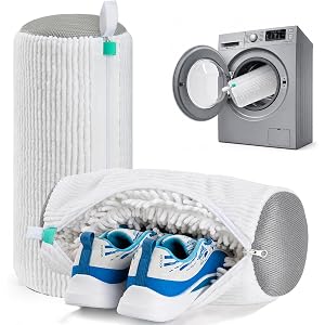 Shoe Washing Machine Bag Laundry Shoe Bag for Washer and Dryer Reusable 2pc Shoe Cleaning Bags for Sneakers 360° Deep Cleanin