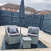 Interlocking patio tiles