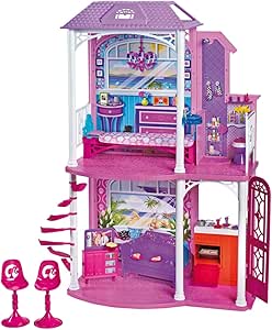 casa glam barbie fab life de 2 pisos con muñeca