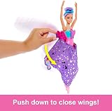 Barbie Dance and Flutter Doll 2-in-1 Transformation Butterfly Wings Purple Hair view 4
