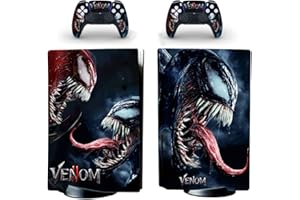 JOCHUI Console Decal Skin Super Hero Vinyl Sticker Compatible with PS5 Disk Standard Console Controllers Wrap Skins Aliens