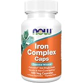 NOW Supplements, Iron Complex Caps, Non-Constipating*, 100 Veg Caps