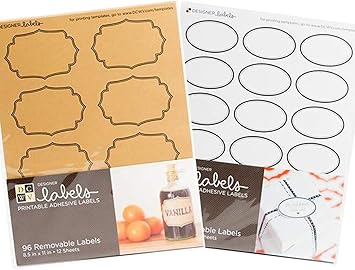 Amazon Com Dcwv Decorative Removable Stickers Labels Kraft 96