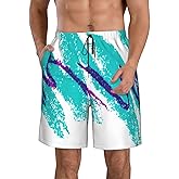 Mens Swim Trunks Quick Dry Board Shorts with Mesh Lining, Breathable Fit Beach Shorts Swimwear Bathing Suits