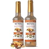 Matteo's Barista Style Sugar-Free Coffee Syrup, Chai Flavor, Zero Calories and Sugar, Keto Friendly, Ideal for Lattes, Cappuc