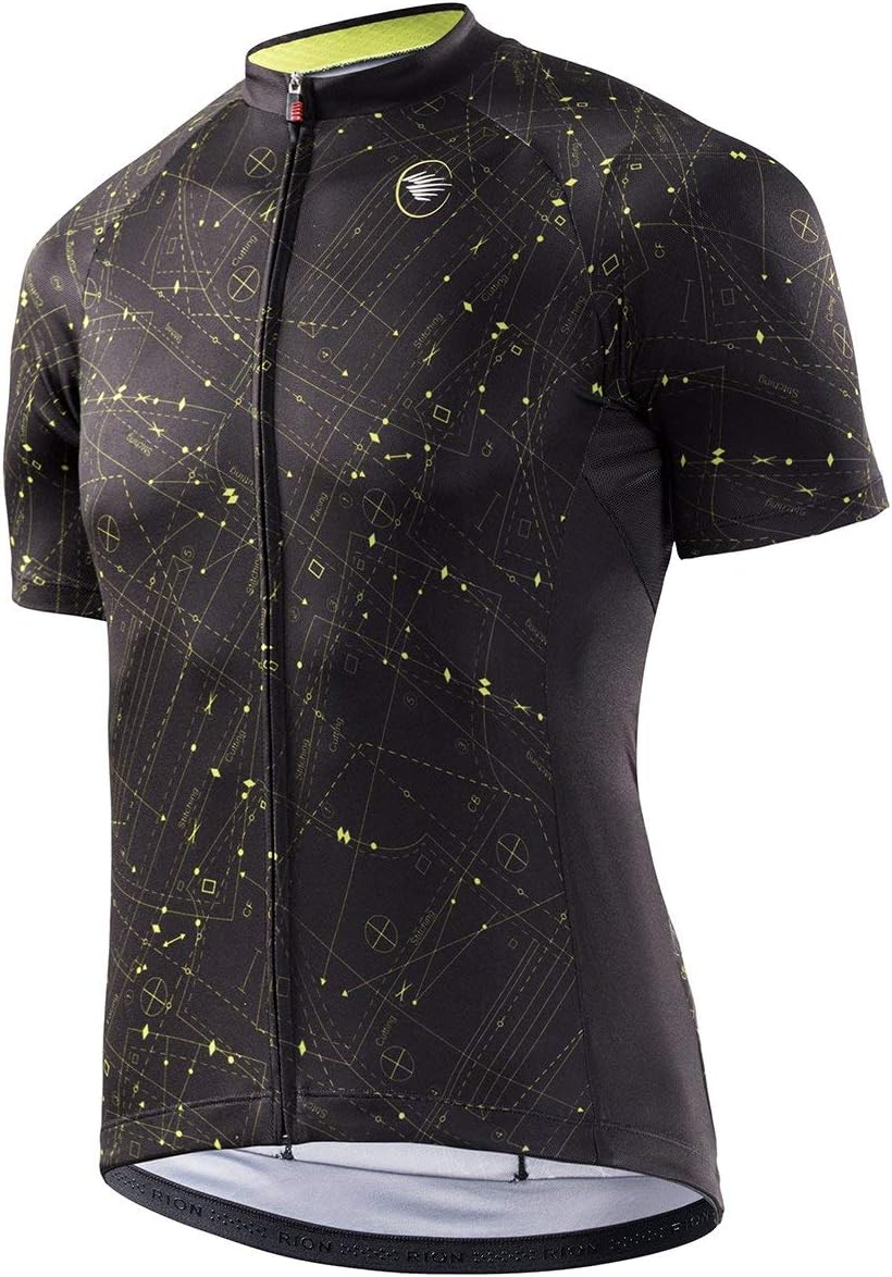 RION Men's Cycling Jersey Breathable Bike Shirt Short Sleeve Tops Pockets (New Size Chart) : Clothing