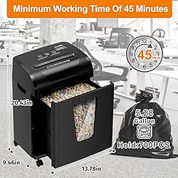 Suntiko Paper Shredder, 18-Sheet Cross Cut Level