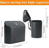 Einesin Car Trash Can Mini Organizer Bin with Lid 1.4L 40 Bags view 6