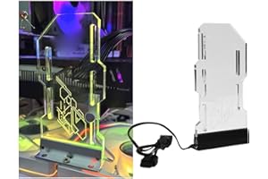 Zyyini GPU Support Bracket, Adjustable Height 2cm to 12cm with 3PIN ARGB Motherboard Sync, Built in ARGB Lighting, for Graphi