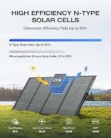 EF EcoFlow 400W Lightweight Solar Panel Bifacial N-Type with XT60 Cable view 2