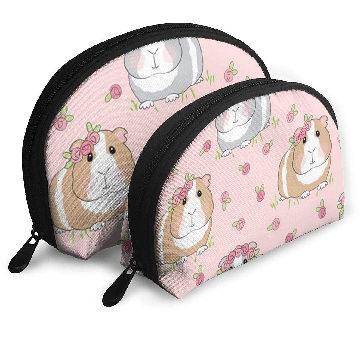 Guinea Pigs and Roses Storage bag Coin Purse Cosmetic Travel Storage