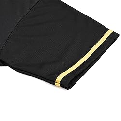 DEHANER Plain Black Baseball Jersey for Men Women