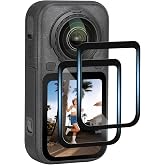 AMAZEAR Advanced Cooling Screen Protector for Insta360 X6 Accessories | Premium 2-Pack 9H Glass: Flawless Adhesion. Withstands -4&deg;F To 140&deg;F. 95%+ Transmittance For True 8K Clarity &amp; Zero Lag