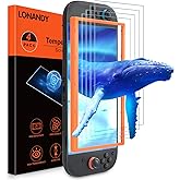 LONANDY Switch 2 Screen Protector 4 Pack, Ultra HD 9H Hardness Anti-Scratch Tempered Glass Screen Protector for Nintendo Switch 2 (2025), Easy to Install with Guiding Frame