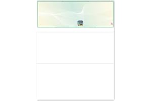 EZ Checks Premium Blank Hologram High Security Laser Check Stock | 1000 Sheets (Green/Yellow, Check at Top)