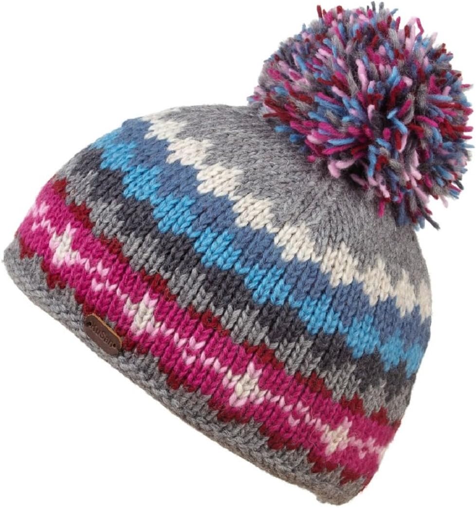 Wool Multi-Colour Bobble Beanie Hat PK1605