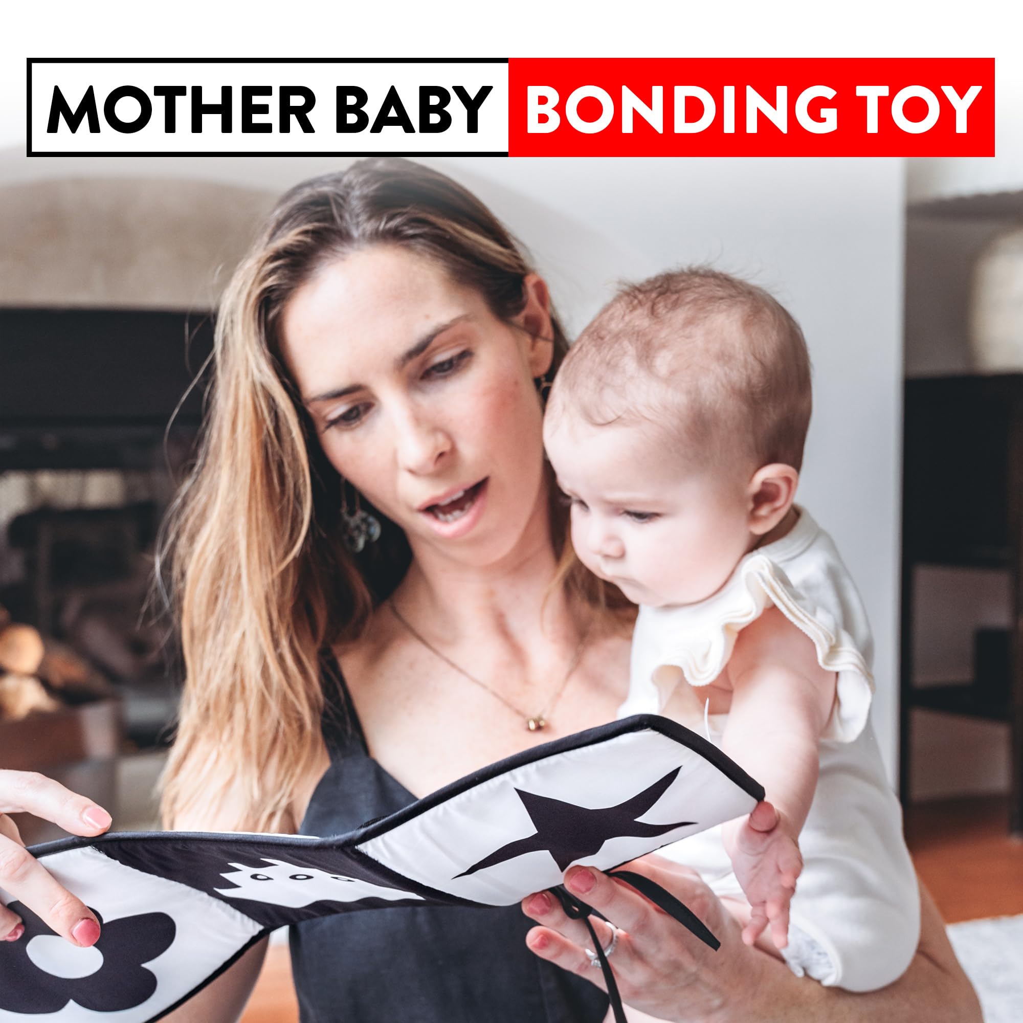 Spiggly High Contrast Baby Toys for Newborn Black and White Baby Toys Baby Books 0-6 Months High Contrast Baby Book Contrast Toys for Infants 0-6 Months Black and White Books for Newborns
