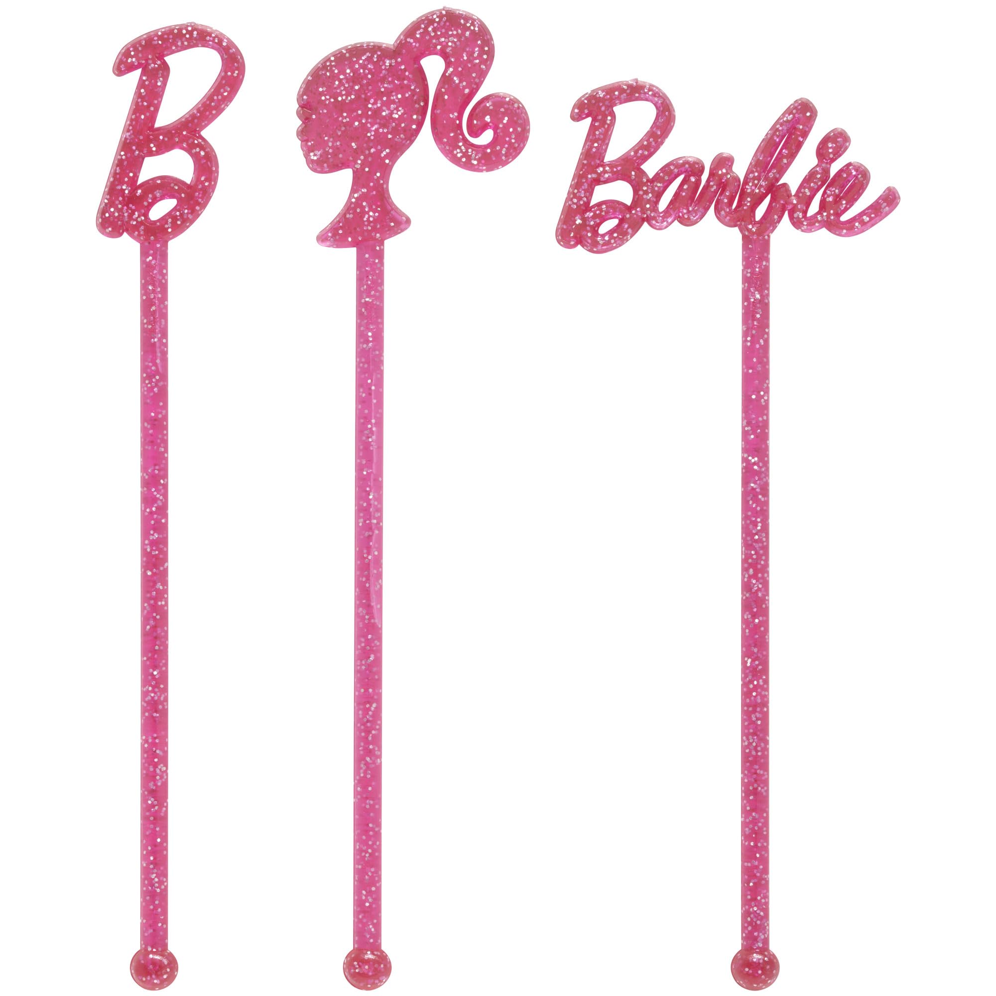Photo 1 of DecoPac Barbie Skewers For Cakes, Cupcakes, And More | 36 Pink Stir Sticks, Ideal For Birthday's, Parties And Celebrations. Personalize Your Baked Creations. Pack of 36