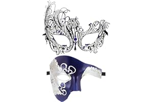 Coddsmz Couples Masquerade Mask Mardi Gras Mask Christmas Venetian Cosplay Costume Halloween Party Mask Set