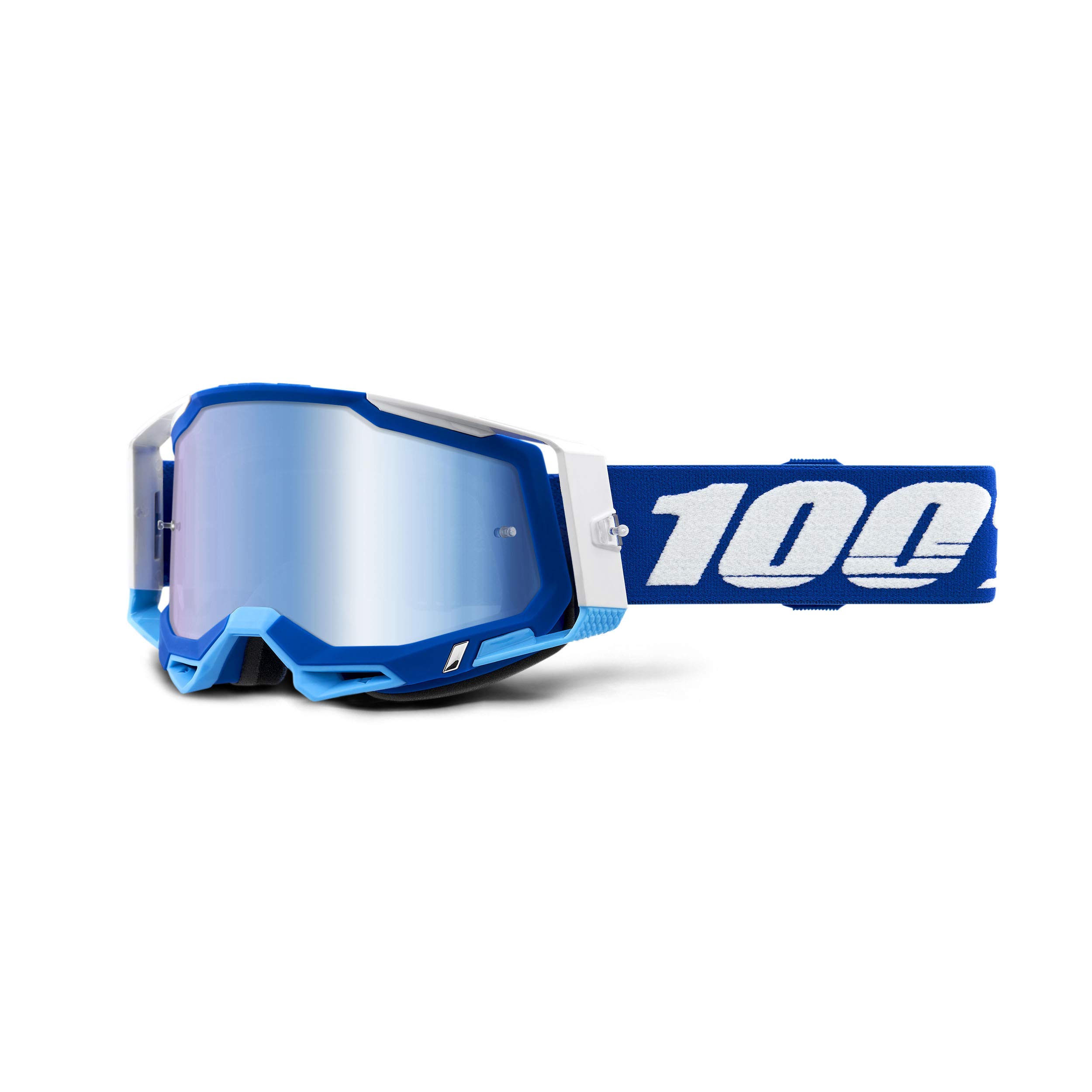 100% RACECRAFT 2 Goggle Blue - Mirror Blue Lens