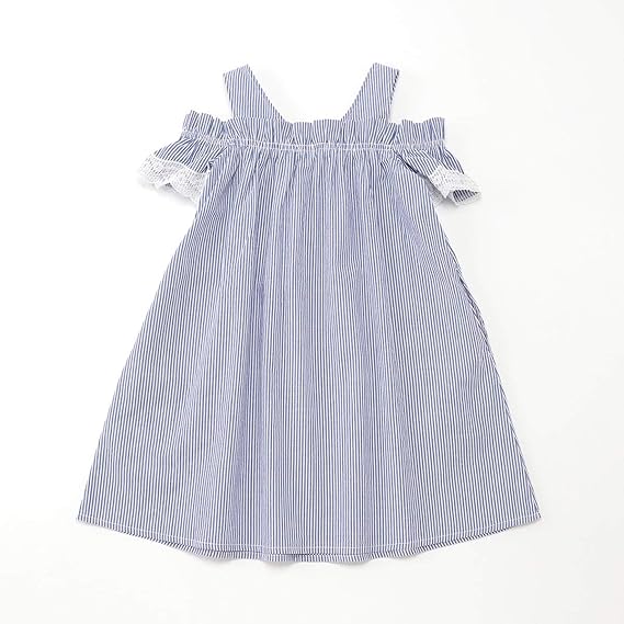 Amazon コムサ イズム Comme Ca Ism キッズ ベビーおそろいアイテム オフショルダーワンピース 98 47ol11 109 110cm ブルー ワンピース チュニック 通販